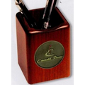 Rosewood Finish Pen & Pencil Cup